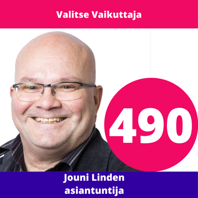 Jouni Linden asiantuntija Valitse vaikuttaja. Lohjan Vasemmiston ehdokkaat Aluevaalit Länsi-Uusimaa Hyvinvointi kuuluu kaikille #aluevaalit2022 #kaikille #Lohja #Vasemmisto #Länsiuusimaa #Espoo #Hanko #Inkoo #Karkkila #Kauniainen #Kirkkonummi #Raasepori #Siuntio #Vihti